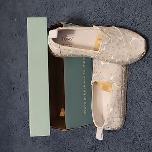 Brand new in box Toms youth 13 alpargata arctic ice foil starry sky shoe